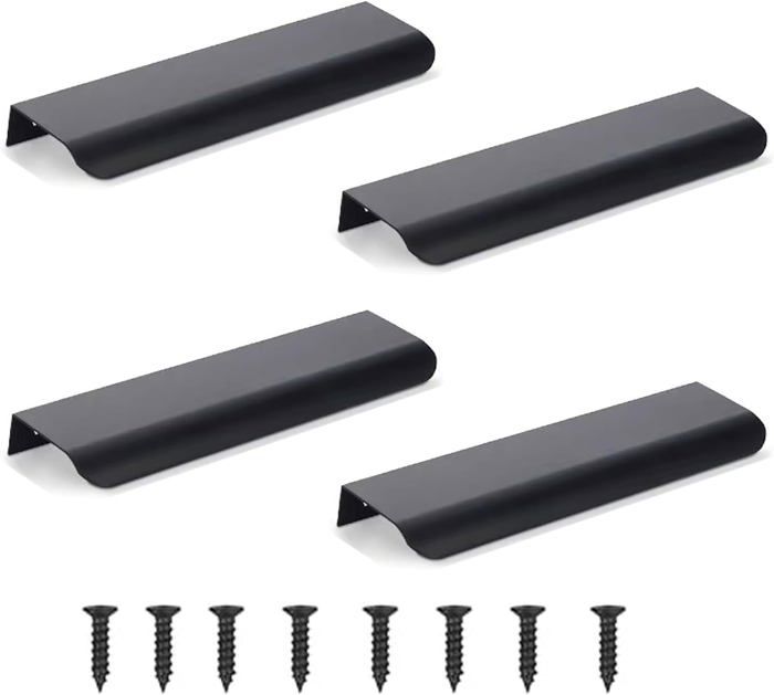 Poignées De Porte - Aluminium - Moderne - Noir - Lot De 20 - 20mm X 130mm X 15mm - Bricolage