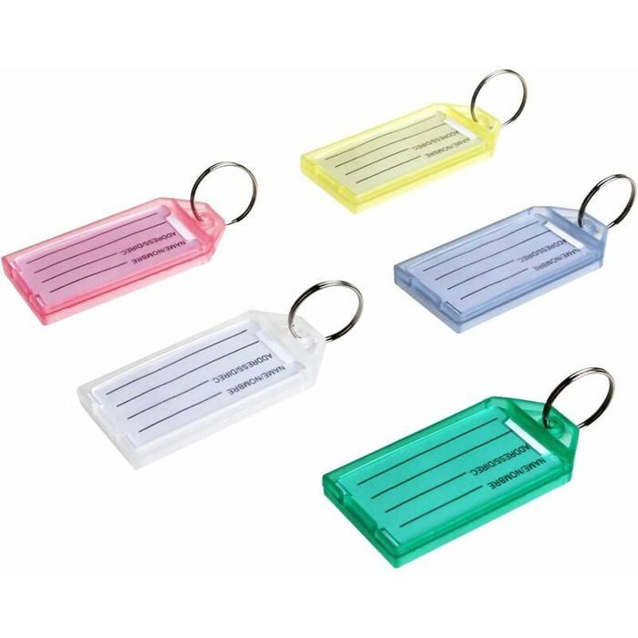 40 Étiquettes Porte-clés Colorées - Identification Clés & Bagages | Marquage Facile