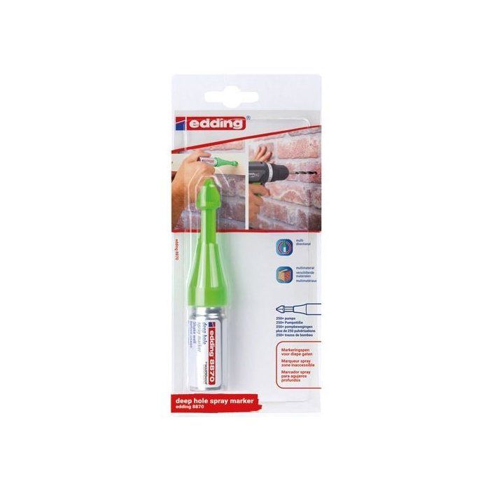 Edding Marqueur spray - Craie - Zone inaccessible - Vert fluo