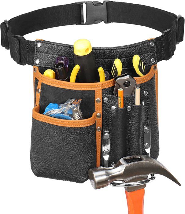 Passants Ceinture En Cuir Véritable Avec Anneau D - Lot De 4 - Boucle Outil, Porte-clés - Bouton Pression Laiton - Style Utilitaire Professionnel