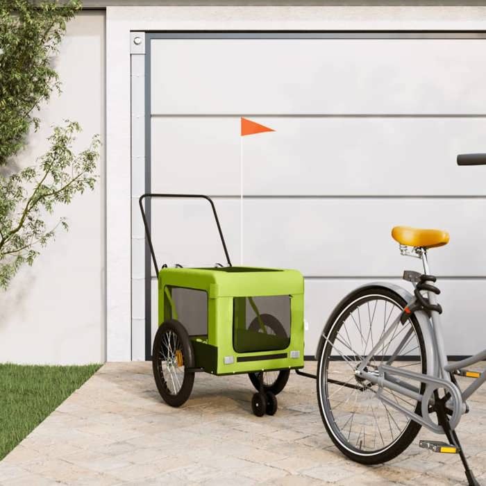 Comparer les prix de vidaXL Remorque Vélo Animal - Vert et Noir