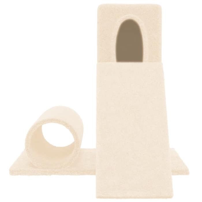 Comparer les prix de Bon plan Arbre à chat - JILI HOT - avec griffoir en sisal Crème 59cm Thome8565932