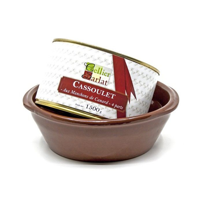 Cassoulet aux Manchons de Canard Confits 1500g et sa Cassole