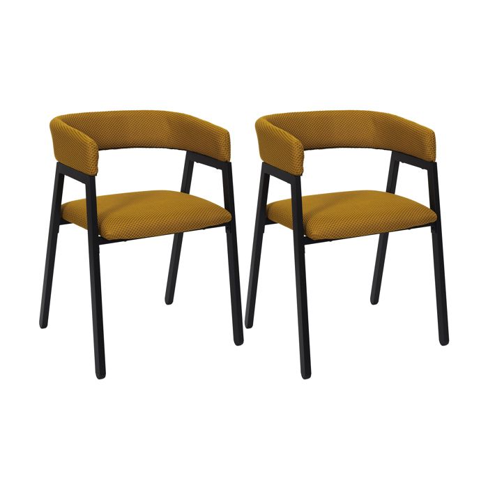 Lot De 2 Fauteuils - Home Deco Factory - Atome - Design - Ergonomiques - Jaunes