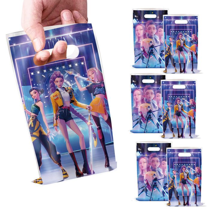 Sacs Cadeaux Kpop Demon Hunters Lot 10 Pièces – Thème Anime, Pour Bonbons, Fête Enfants, Anniversaire, Noël