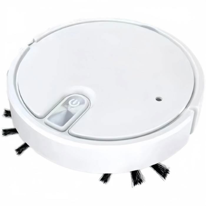 Aspirateur robot nettoyage efficace évitement intelligent des obstacles avec spray blanc