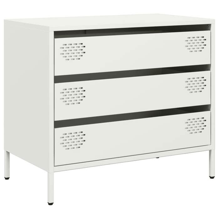 Top 2026@Cabinet bahut de rangement simple Blanc - SWEETY® Buffet blanc 68x39x585cm acier laminé à froid 261326