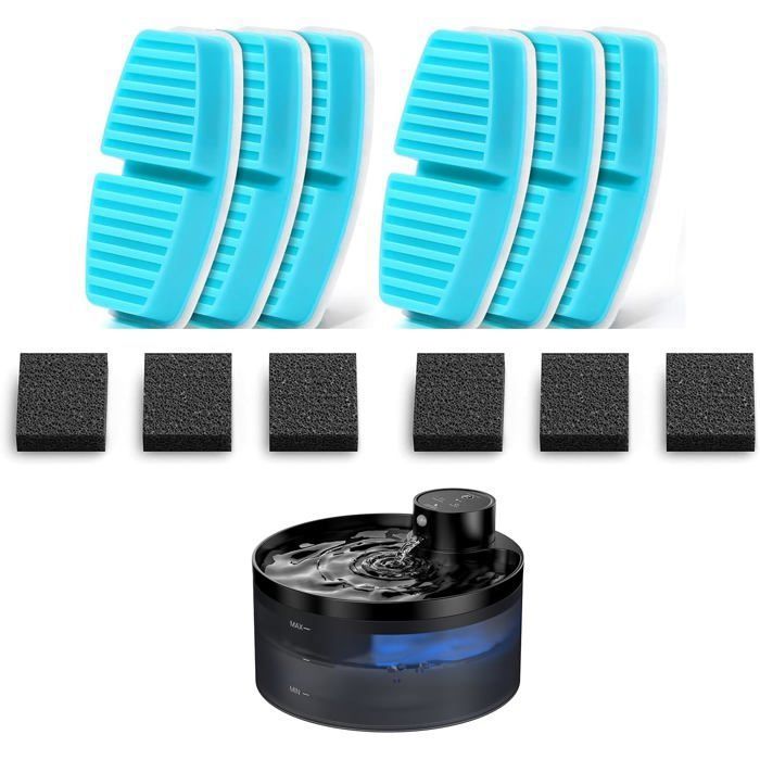 Convient aux fontaines à eau sans fil pour chats: Fontaine à Eau pour Chat Filtres-6 Filters+6 Mousse Filters-Convient pour Distribu
