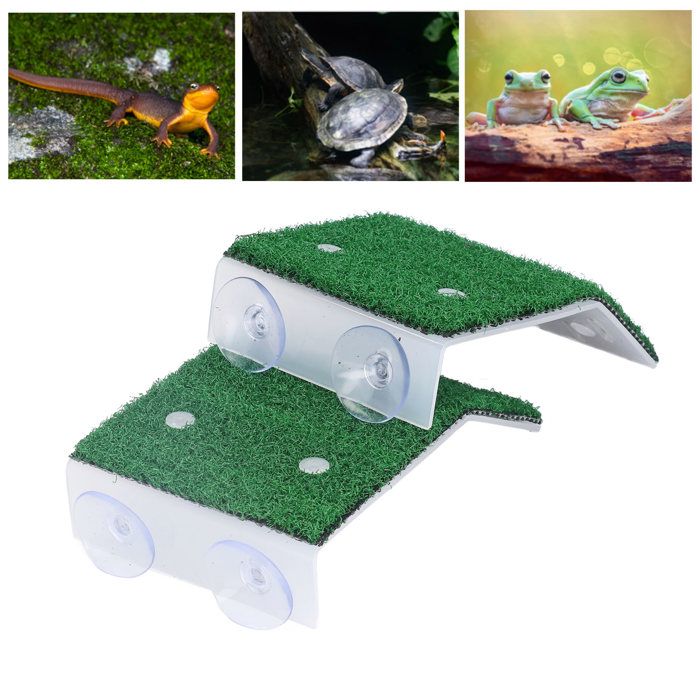 AUCUNE Terrasse daquarium Plate-forme de Tortue en Plastique 2 Pièces Facile à Nettoyer Terrasse pour Se animalerie decor