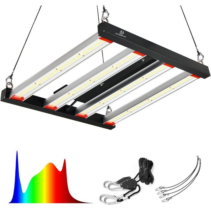 Iceko Lampe De Plante Led 240W Spectre Complet Lampe Pour Plantes DIntérieur 3X3Ft Grow Light Pour Semis Légumes Fleurs[RD25]