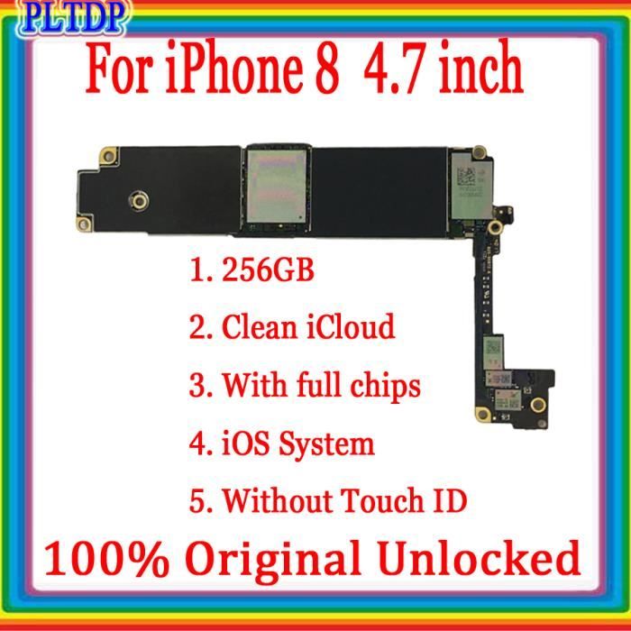 Carte Mère IPhone 8 - 256Go - Avec ICloud - Pour Pièces (ne Fonctionne Pas)