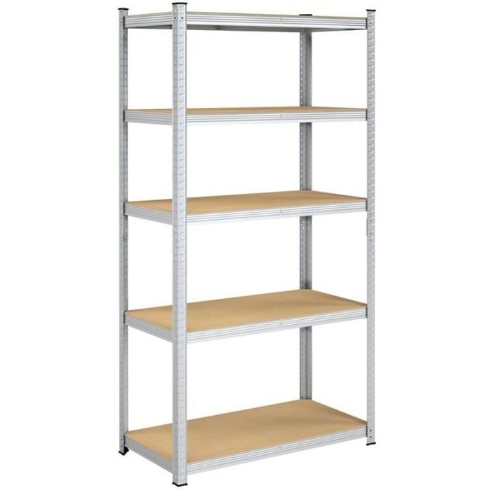 Étagère Métallique 5 Niveaux 175kg - Rayonnage Garage Robuste 180x110x30cm Vert, Montage Sans Vis - 8