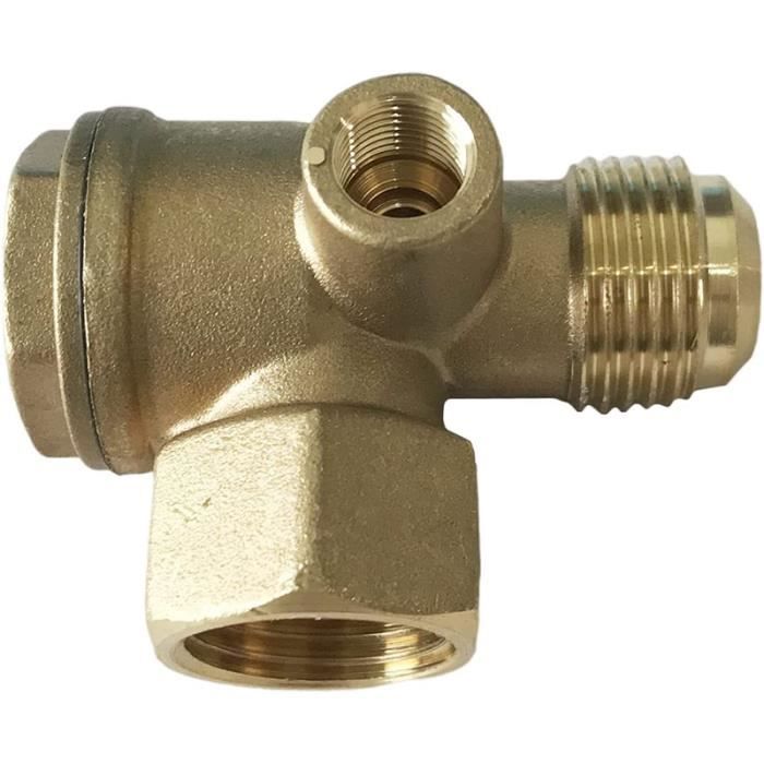 Clapet antiretour, valve antiretour de compresseur, filetage extérieur 3 voies, valve anti