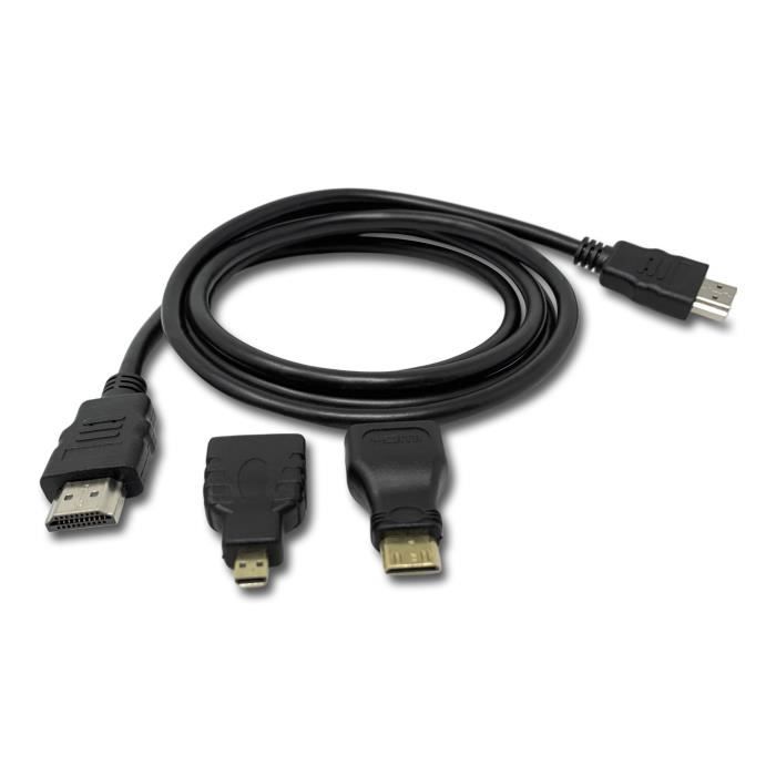 Câble HDMI H-basics - adaptateur 3 en 1 Mini-HDMI (type