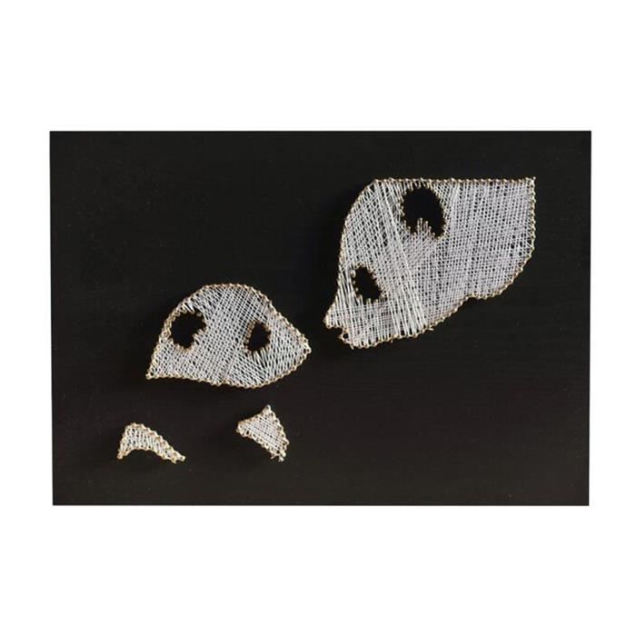 sharprepublic Kit String Art de Jouets de Cordes en Mère et Bébé Panda Décoration pour Salons Bureau Ornements de Maison 