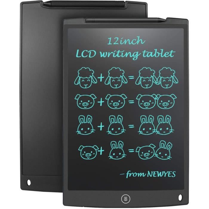 NEWYES NYWT120 LCD Tablette décriture avec Stylet Couleurs Variées 12 Pouces de Longueur Blanc 