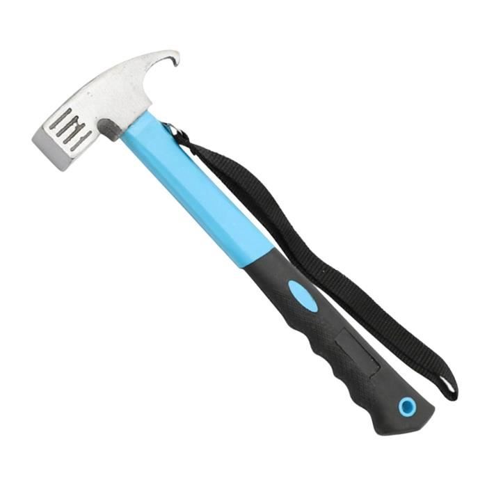 Marteau De Camping En Plastique – 26 Cm, 99g, Avec Crochet Extracteur, Pour Piquets De Tente Et Activités Plein Air