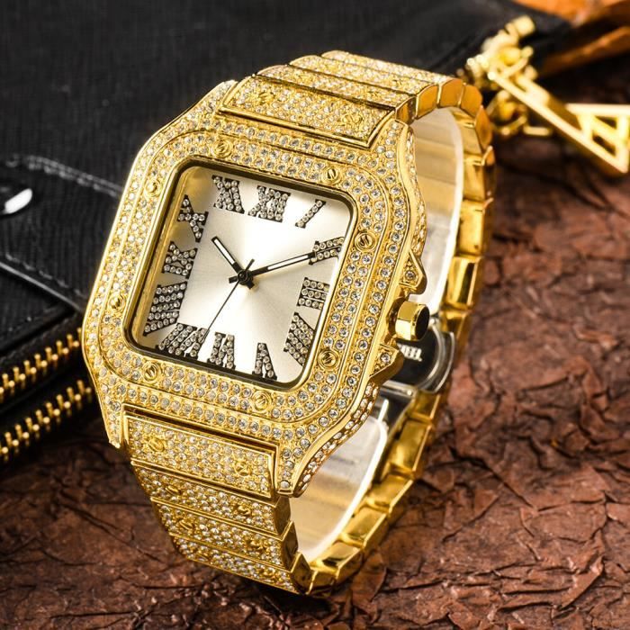 Montre Montres carr es tanches pour hommes montres bracelets en