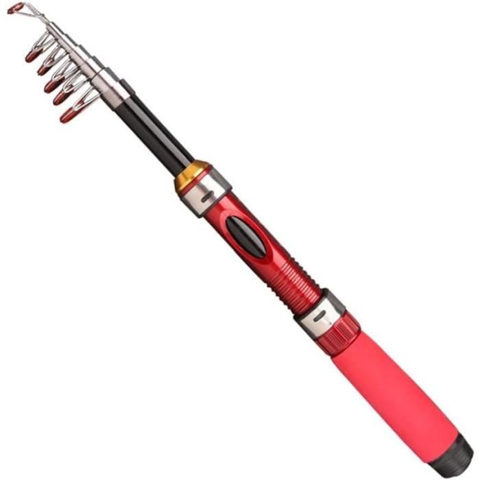 Canne à Pêche Télescopique 40 Cm Pliée – FRP, Longueurs 1,8 à 4,5 M – Jaune, Rose Ou Vert