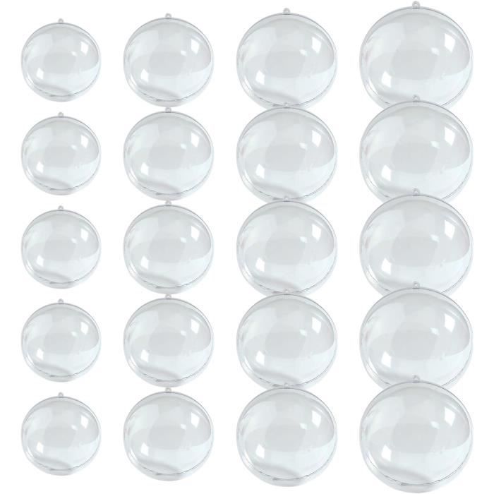 Boules De Noel Transparentes,40 Pièces Noël Boule Creuse,Boules Acrylique,Boule En Plastique