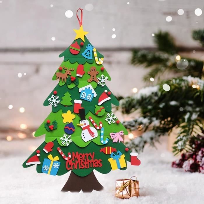 95cm Feutrine Sapin de Noël DIY avec Ornements Cadeaux De Noël pour 95cm Feutrine Sapin de Noël DIY avec Ornements Cadeaux De Noël pour