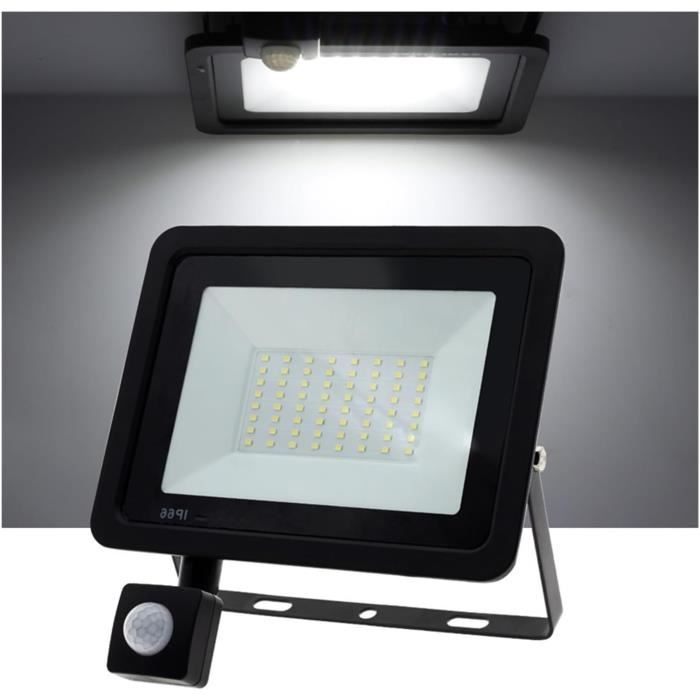 Projecteur LED extérieur 30W avec détecteur de mouvement - Blanc Projecteur LED extérieur 30W avec détecteur de mouvement - Blanc
