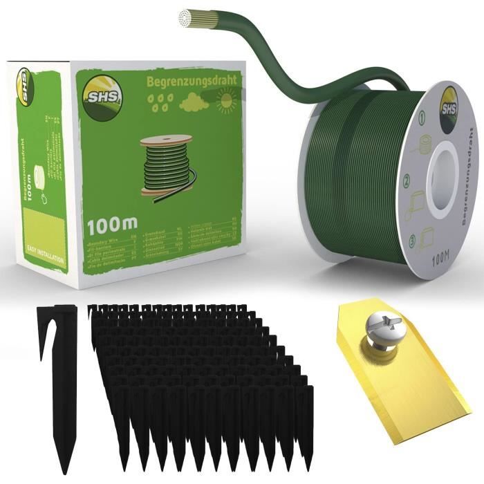 Lot De 100 Piquets Pour Câble Tondeuse Robot - Hauteur 8.4cm - Compatible Toutes Marques (Gardena, Husqvarna, Worx...)