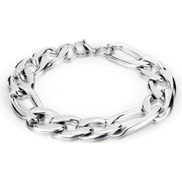 Achat Bracelet en acier, maille milanaise : Longueur - 215 Femme - Le  Manège à Bijoux®