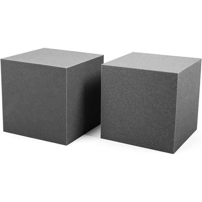 ACOUSPANEL Bass Traps Studio Pro – Absorbeurs De Basses 59x30x30 Cm Gris Anthracite Non Compressés (Lot De 2)
