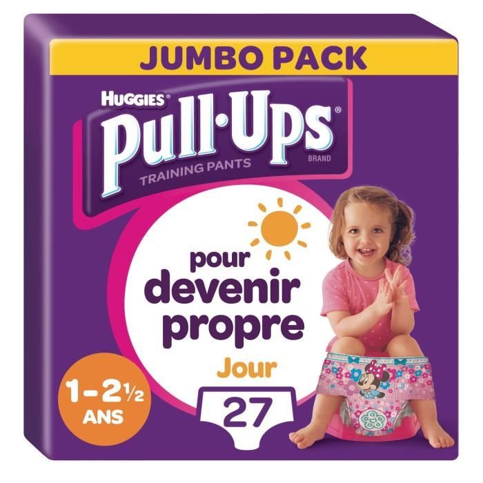 Lot De 3 Pull Ups Culottes D Apprentissage Jour Fille De 1 A 2 5 Ans 8 17kg Paquet De 27 Cdiscount Puericulture Eveil Bebe