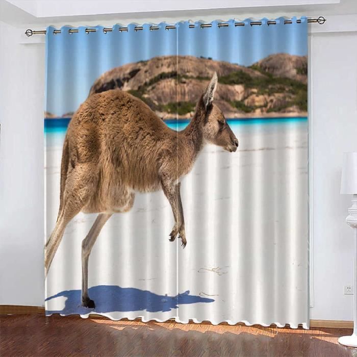 2 Panneaux Rideaux Occultants 3D Arc-en-Ciel Enfants - 60x150cm - Isolation Thermique Et Phonique