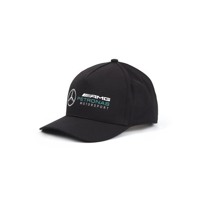 Mercedes Casquette AMG Petronas 2018 pour supporter noire avec broderie noire