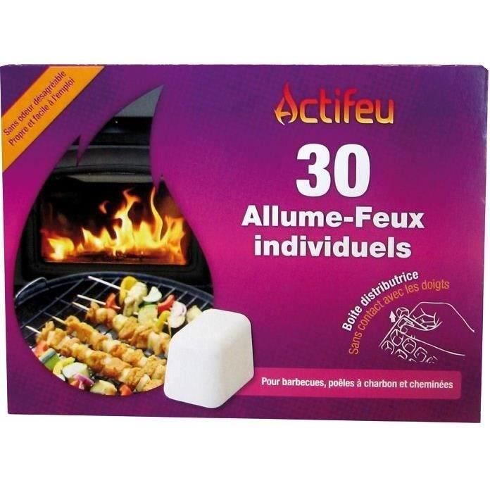 Allume feu sans odeur 30 cubes Actifeu