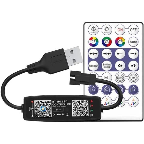 Ws2812B Contrôleur Bluetooth Musique App Control Pour Bandes Led Pixel