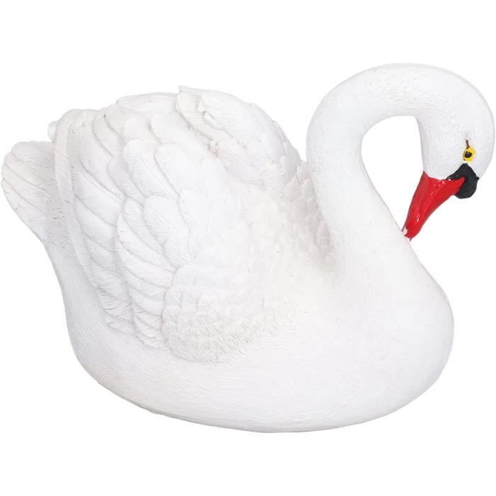 Statue D'Oie, Figurine De Cygne Blanc De Style Campagnard, Finition
