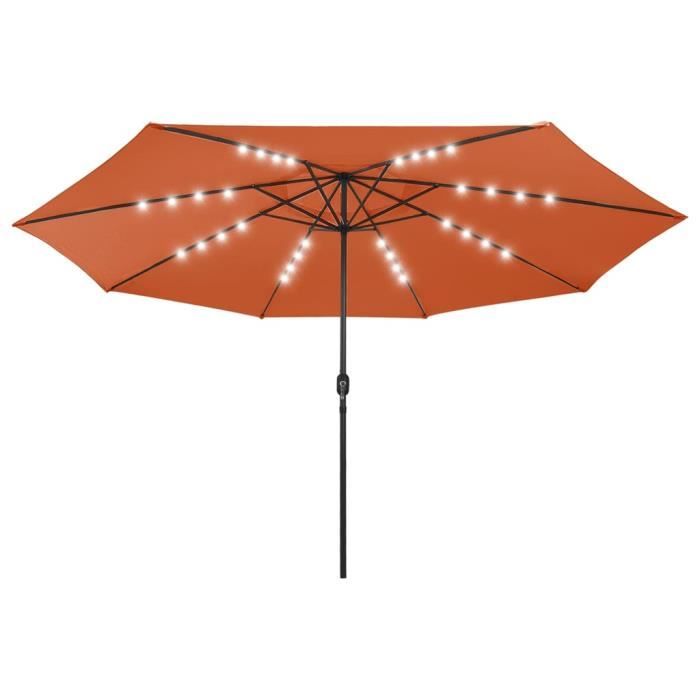 VIDAXL Parasol de jardin LED cuite - vue 2
