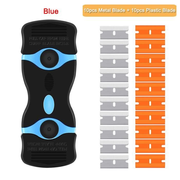 Kit 120 Lames De Grattoir En Plastique - 3 Pièces, Pour Retrait D'autocollants, Outil Multifonction