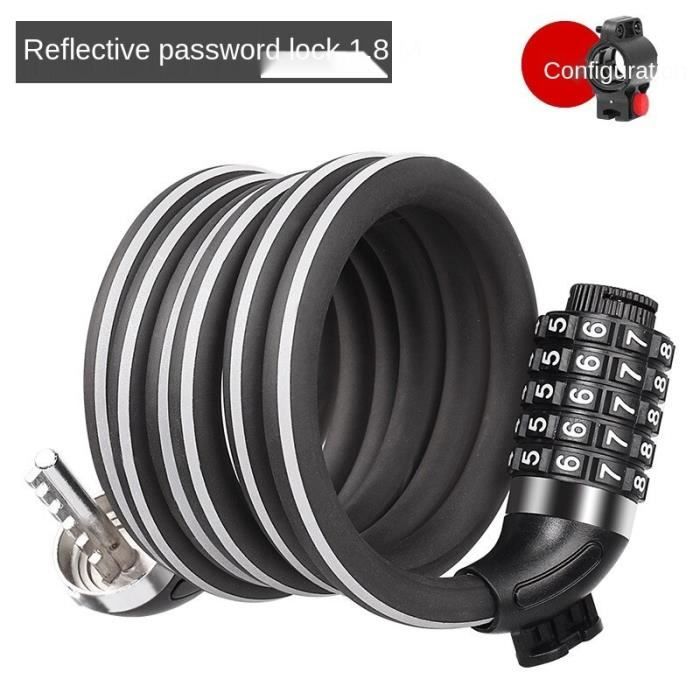 Cadenas à Chaîne De Vélo Avec Code Numérique – Longueur 90 Cm, Acier Recouvert – Sécurité Niveau 3