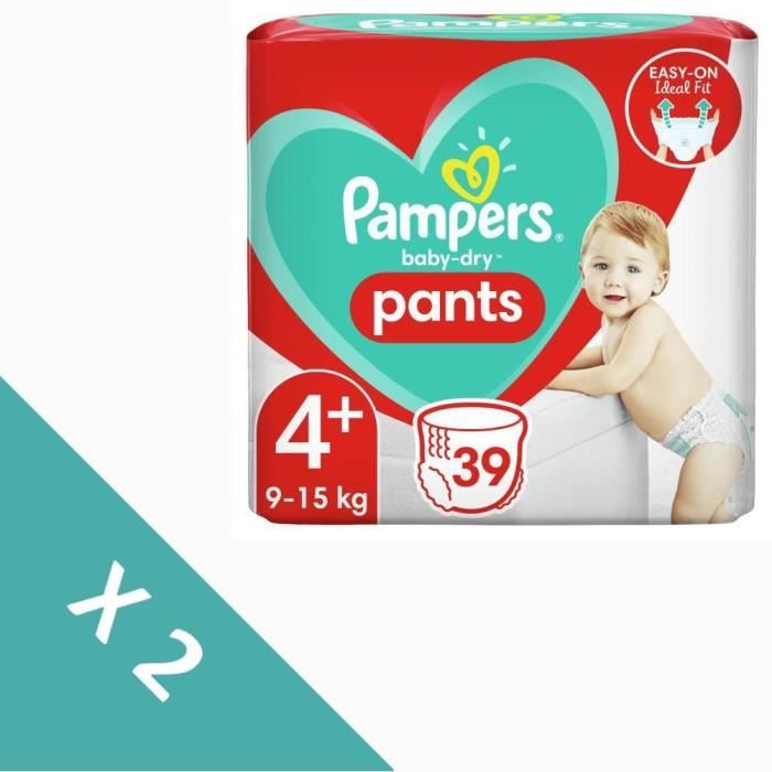 PAMPERS PACK FAMILIAL 78 couches Babydry Pants T4 Cdiscount Au