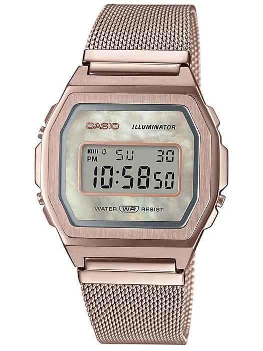 CASIO-Montre Digital pour Femme à movement Quartz en Acier inoxydable -  A1000MCG-9EF , - Achat/vente montre Femme Adulte Rose Acier - Cdiscount