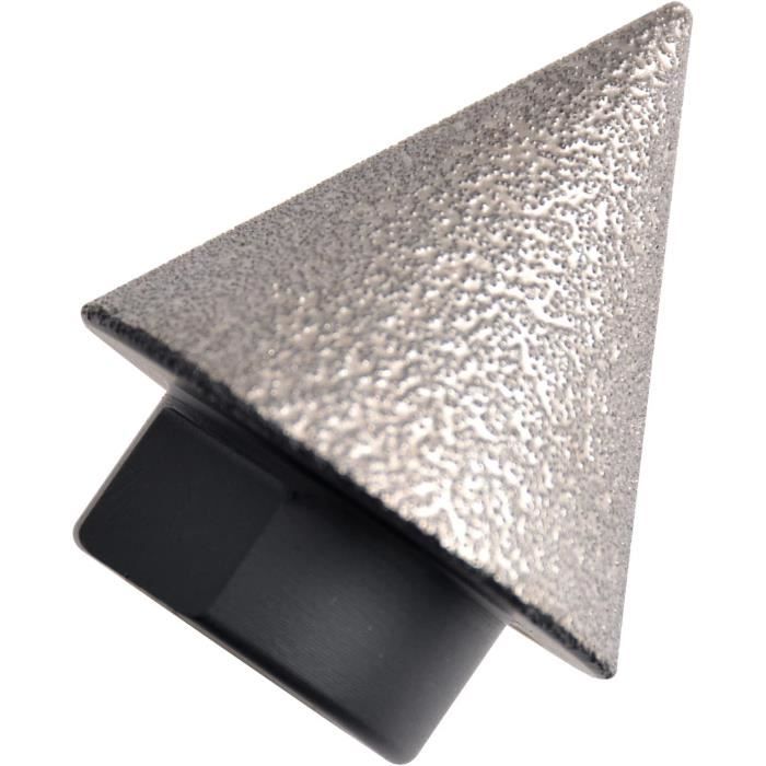 Fraise Diamantée à Chapeau – 35 Mm, Tige Hexagonale – Pour Céramique, Marbre, Granit