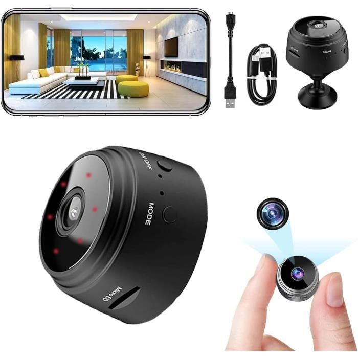 Camera Espion- 4K HD Mini Camera Surveillance WiFi Interieur Longue Durée De Vie De La Batterie Caméra De Surveillance Sans Fi[643] - Appareil Photo