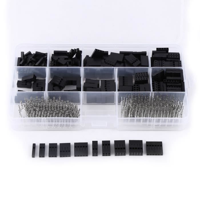 610pcs Kit Connecteur Broche Boîtier Cavalier Câble Connecteur Mâle