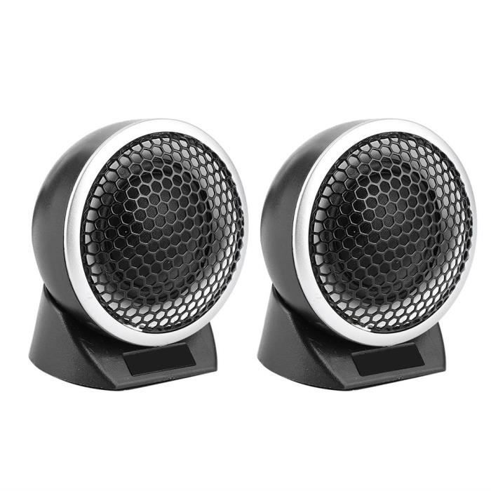 2pcs Mini Tweeter de Voiture, Haut-parleurs de Tweeter Mini Dôme Haute Performance 800W Max pour Système Audio de Voiture, Haut-parleurs de Voiture avec Autocollants, Haut-parleur de Voiture avec Son