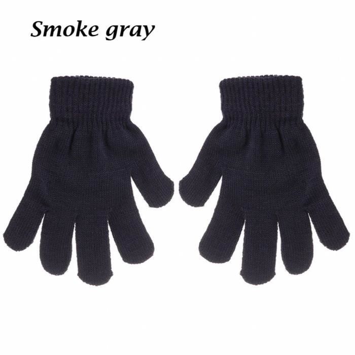 Gants Moufles Tricotés Pour Enfants 1-4 Ans - Avec Ficelle Et Doublure Polaire - Couleurs Vives Pour Hiver, Ski - 5