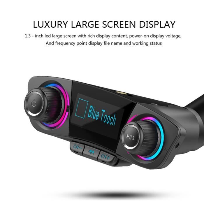 Modulateur Audio Bluetooth FM Pour Voiture - Adaptateur CD Sans Fil Haute Fidélité