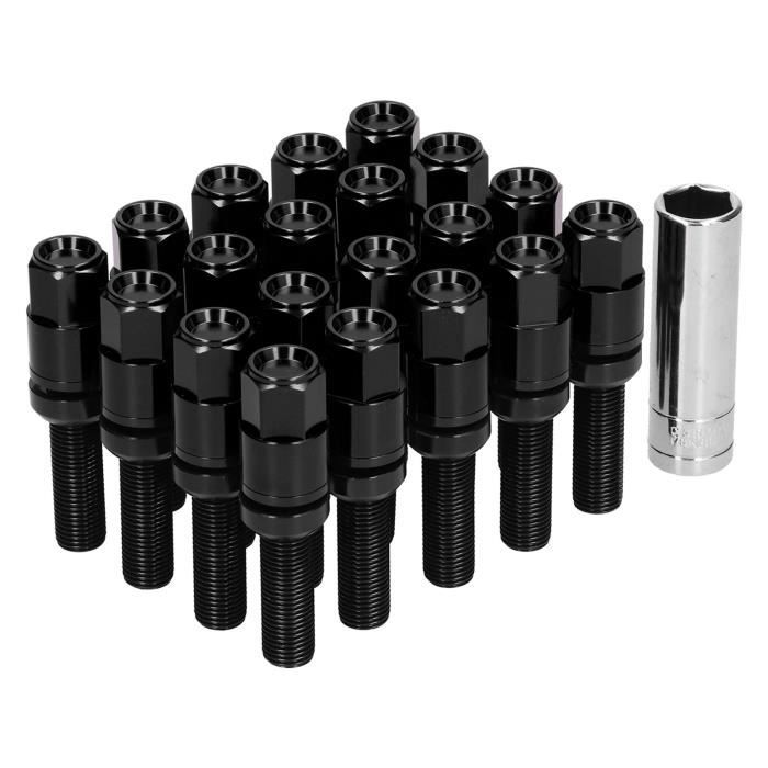 X AUTOHAUX Lot de 20 goujons de roue M14 x 1,5 à M12 x 1,5 pour VW - Argenté
