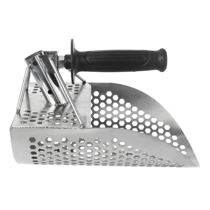 Pelle à Tamis à Sable En Acier Inoxydable - Outil De Jardinage Robuste Et Ergonomique Pour Tamiser Sol Et Collecte