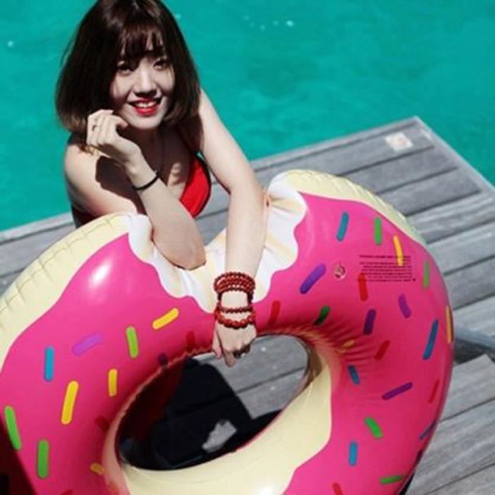 Gonflable Bouee Geant Fun Bite Forme Donut Piscine Eau Float Raft 120cm Prix Pas Cher Cdiscount