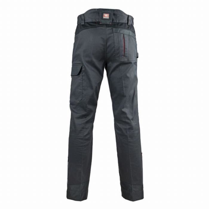 Pantalon stretch FACOM Steps Noir/Gris/Rouge Taille 44 - FXWW1010E-44